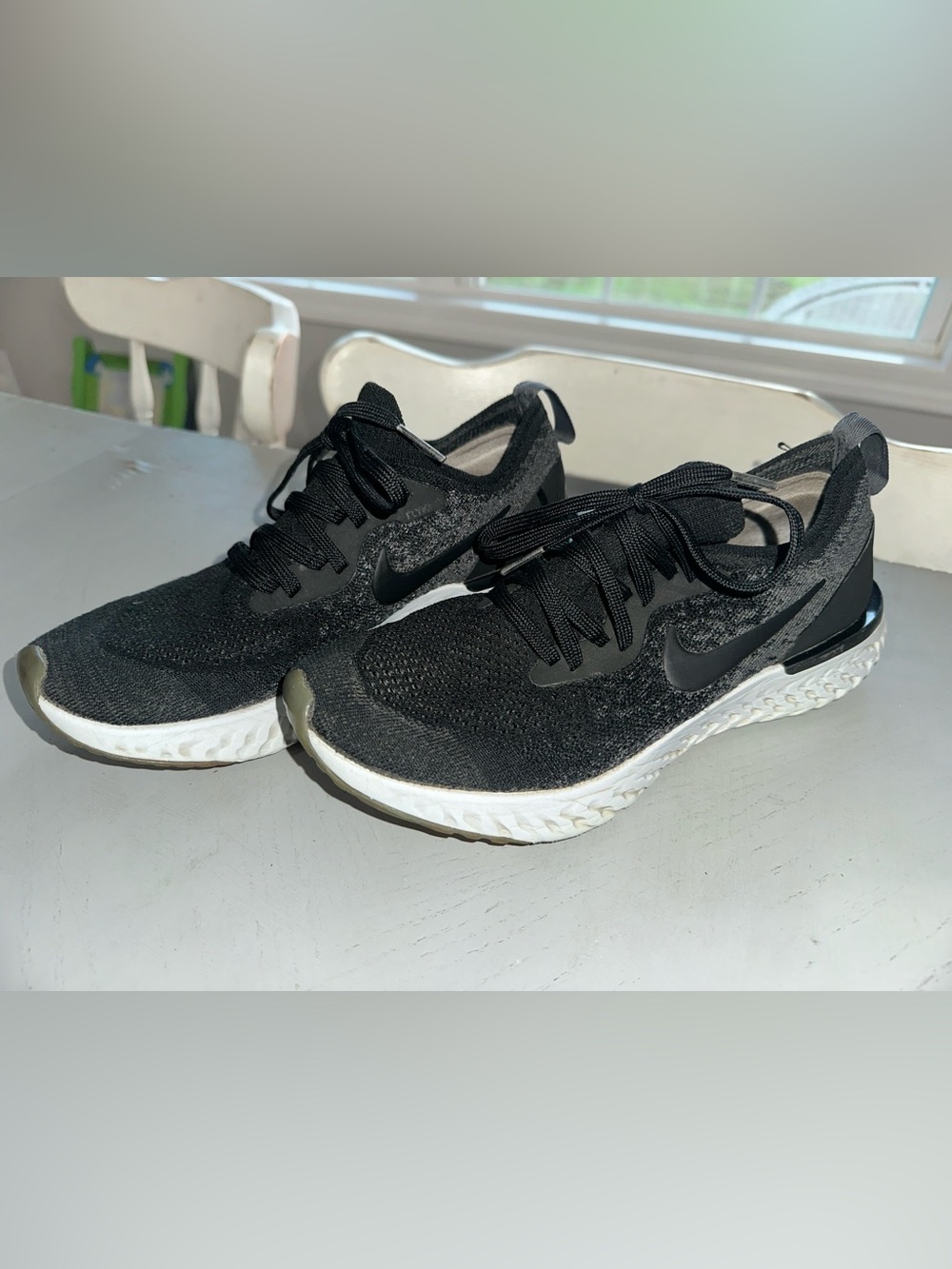Nike Kids Black and White Knit Sneaker